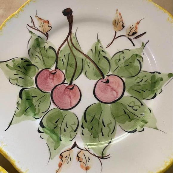 Portuguese Hand Painted Pottery Fruit Dish Plates - Picture 3 of 7